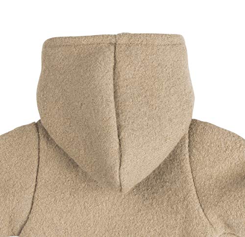 Lilakind“ Baby Wollwalk Overall Einteiler mit Kapuze Walkloden Walkoverall Caramel Gr. 80/86 - Made in Germany - 5