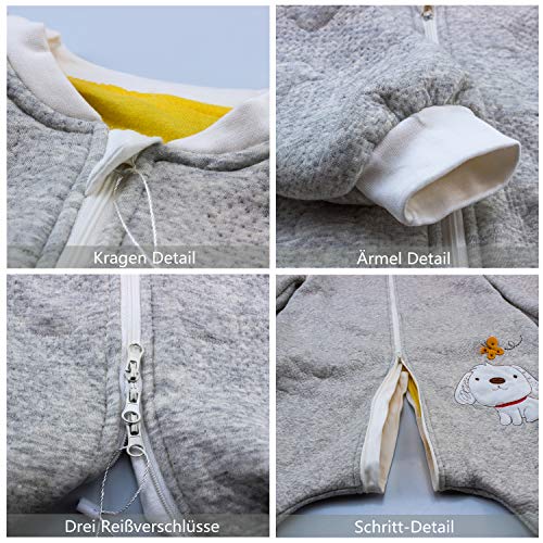 Fannyfuny Baby Schlafsack Mit Füßen - Warmer Winter Schlafanzug Aus Baumwolle Für Jungen Und Mädchen