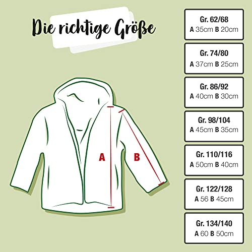 Ehrenkind® Walkjacke | Jacke für Kind aus Natur Schurwolle mit Reißverschluss | Walk Jacke für Baby | Rosa Gr. 62/68 - 2