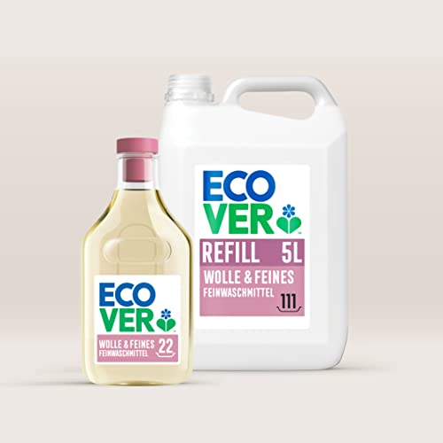 Ecover Feinwaschmittel Wolle & Feines (1 L/22 Waschladungen), Flüssigwaschmittel mit pflanzenbasierten Inhaltsstoffen, Ecover Waschmittel für empfindliche Textilien - 7