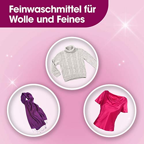 Woolite Wolle & Feines – Pflegendes Feinwaschmittel für Maschinen- & Handwäsche – Für 64 Waschladungen – 4er Pack (4 x 1l) - 5